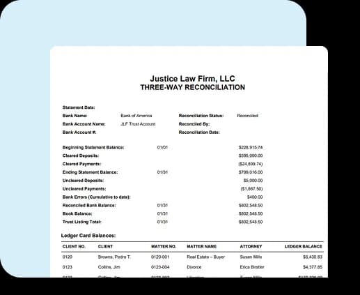 Reconciliations ready for auditors