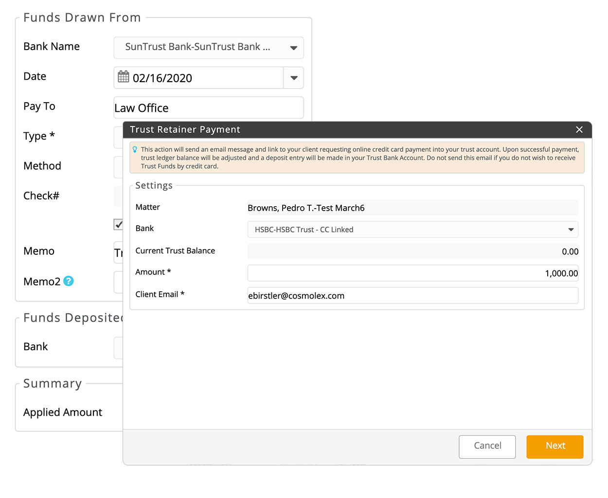 Built-in Trust Accounting