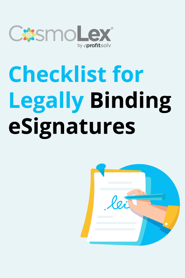 Guide - Checklist for Legally Binding eSignatures